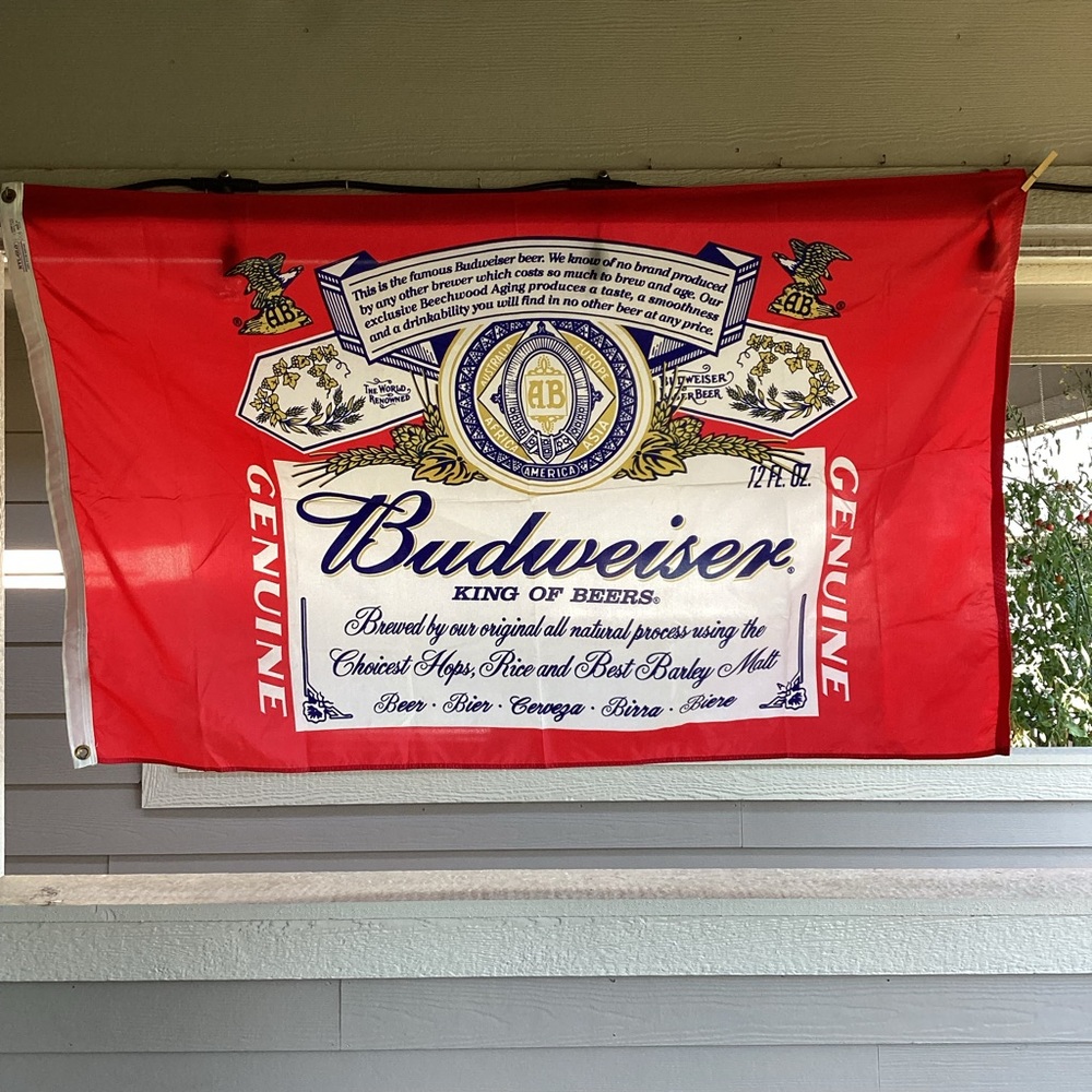 Budweiser King of beers flag 3’ x 4’10”